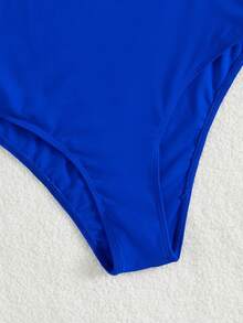 Swim Chiccia Áo tắm liền thân kẻ sọc thời trang dành cho nữ - Xanh đậm - Xem 5