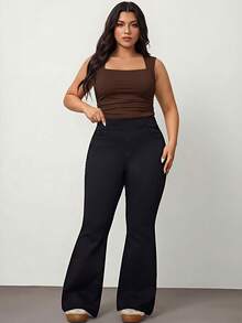 Enliva 2pcs/Set Casual Versatile Solid Color Cropped Tank Top For Plus Size Women, Summer, For Apple And Rounded Body Shape - Multicolor - View 8