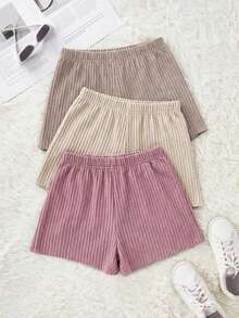 EURMUSE Cotton Line Women 3 Packs Multicolour Homewear Sleep Bottom Set - Multicolor - View 2