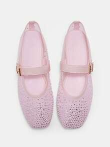 CUCCOO CURVES Women's Fashion Wide Last Flat Shoes - Pink - View 1