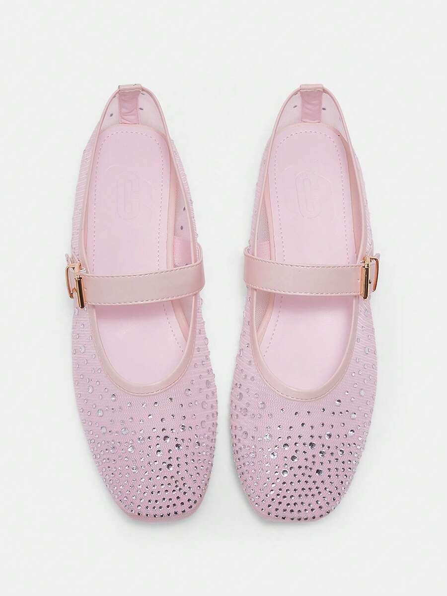 CUCCOO CURVES Women's Fashion Wide Last Flat Shoes - Pink - View 1