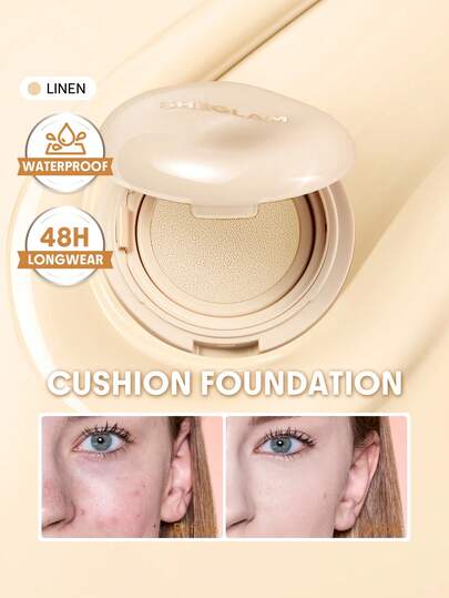 SHEGLAM Lock & Go Long-Lasting Cushion Foundation-Linen Brand Beauty Makeup Face Paint Cosmetic For Women Girls Perfect For Spring Summer Ideal For Y2K Fancy Fashion Suitable For Birthday Mother'S Day Gift Rave Party Ready Best Color