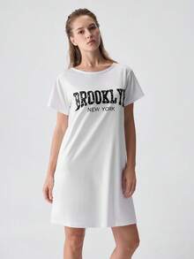 SHEIN 字母图案睡衣 - 白色 - 查看 7