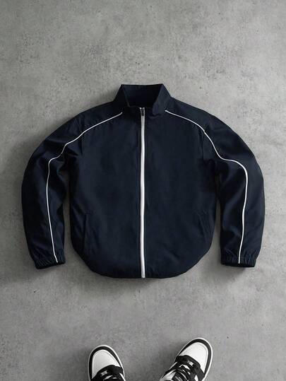 PAVTROS ז'קט אופנת רחוב לגברים עם רוכסן