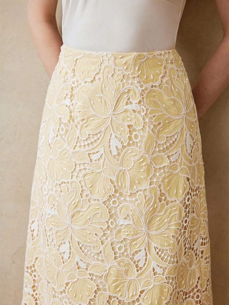 WOMEN'S ELEGANT EMBROIDERED MINI SKIRT, SUITABLE FOR DATES IN SPRING/SUMMER