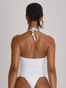 Musera Resort Quần bikini dây mảnh, thích hợp cho kỳ nghỉ hè, du lịch, đồ bơi cơ bản cho khu nghỉ dưỡng. - trắng - Xem 3