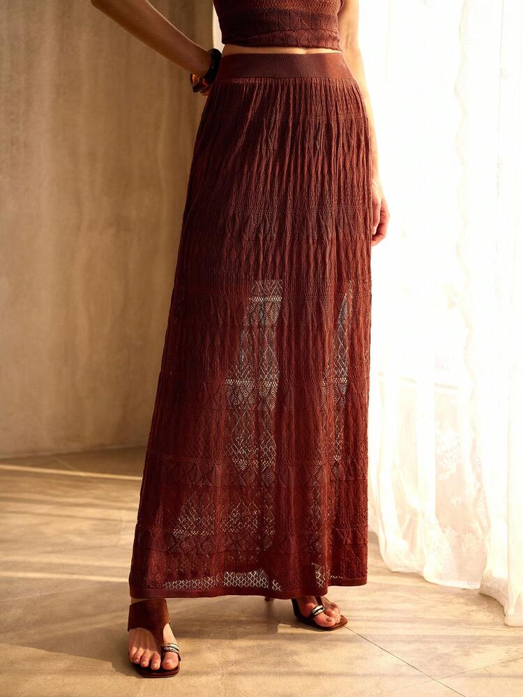 WOMEN'S TEXTURED KNIT SKIRT, SPRING/SUMMER