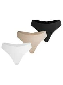 BloomMama 3 chiếc quần lót bầu liền mạch, tối giản, thoải mái có keo dán. - Nhiều màu - Xem 2