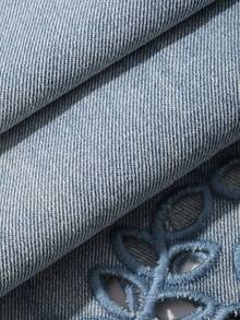 DAZY 女士时尚宽松口袋牛仔裤 - 藍色 - 查看 7