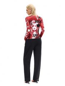 两件套女士休闲简约圆领长袖T恤裙，保暖轻盈，易于打理，秋冬街头风，简约复古字母图案，男女皆宜，百搭日常穿着，居家、户外、返校、通勤皆宜，情侣装，送给女朋友的礼物 - 彩色 - 查看 2