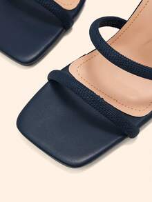 CUCCOO BASICS Women's Shoes Blue Thick Heel Comfortable Casual Versatile High Heel Sandals Summer Shoes - Blue - View 5