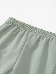 SHEIN 男士两件套服装 - 斜纹布背心和长裤，时尚百搭，适合生日派对、晚宴、婚礼等场合。 - 薄荷綠 - 查看 5
