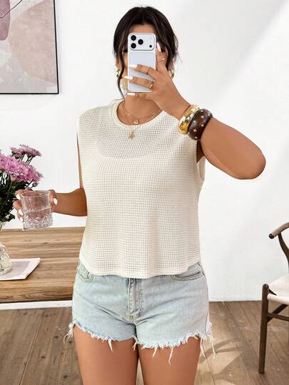 Lounesse 大码女式休闲基础款背心