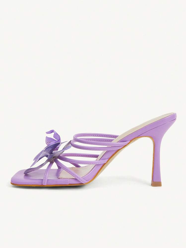 CUCCOO CHICEST Women's High Heel Sandals With 3D Floral Decor, Elegant Goddess Style, Versatile Summer Shoes