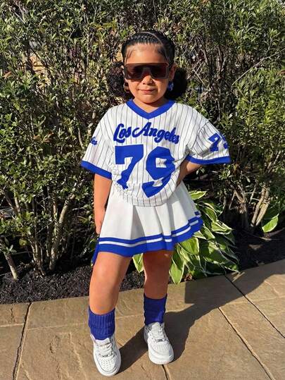 Tween Girls' Casual Sports Short Sleeve Set