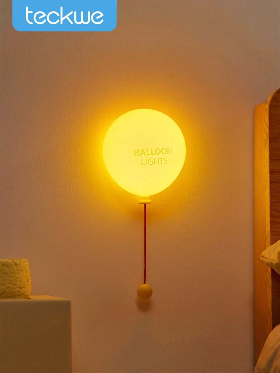 Teckwe Balloon Night Light, Home Decor With Unique Design, Bedroom Wall Sconce