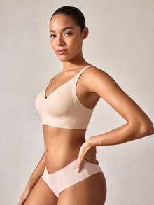 Veilyse Bra Jelly Tanpa Jahitan dan Tanpa Kawat yang Lembut, Nyaman & Modis untuk Wanita, Cocok untuk Pemakaian Sehari-hari Sepanjang Tahun untuk Musim Panas - Baby Pink - View 7