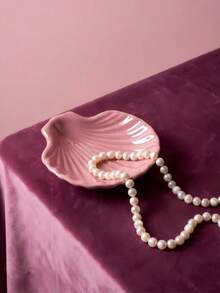 1pc Shell Jewelry Decoration Storage Tray, Suitable For Home Decoration, Pink Student Bedroom Decoration, Romantic Decoration Embellishing Desktop, Is The Best Choice For Decorating Living Room, Bedroom, Study, Dressing Table, Suitable For Wedding, Party Decoration, Suitable For Valentine's Day Gifts, New Year Gifts, Christmas Gifts - Multicolor - View 3