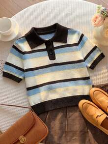 Comfortcana Jersey de cuello alto tejido con degradado de colores - Multicolor - Ver 3