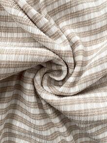 Easowa Áo polo dáng ngắn cổ bẻ, eo nhún, chất liệu vải kẻ sọc, kiểu dáng thoải mái, thanh lịch, thích hợp đi làm, đi nghỉ mát cho nữ, mùa xuân/hè. - Nhiều màu - Xem 7