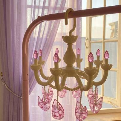 Joivida 1Pc Japanese-Style Crystal Chandelier With Clothes Hanger Design, A Princess-Themed Chandelier With A Girlish Feel.