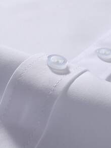 Manfinity Mode Camisa de manga corta casual y de negocios para hombres en color blanco - Blanco - Ver 5