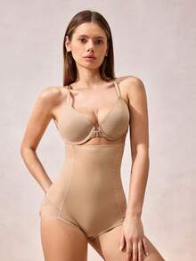 Women's High-Waist Tummy-Control Sheer Ice Silk Seamless Shapewear Underwear For Butt Lifting - Apricot - View 4
