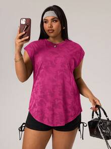 Rhythm Era 大码女式透气运动背心 - 紫色 - 查看 4