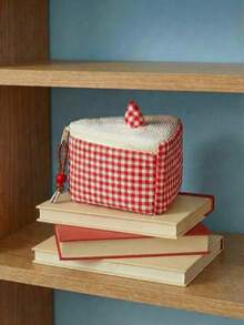 Joivida Túi đựng mỹ phẩm hình bánh kem đa năng và dễ thương (1 chiếc/2 chiếc), túi xách tay, túi đựng đồ dùng cá nhân hình tam giác. - Nhiều màu - Xem 2