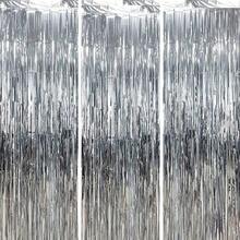 3pcs/Set 100*200cm Silver Tassel Ribbons, Party Decor Curtain, Shiny Metallic Texture Design, Suitable For Photography Studio Props, Birthday Party, Bridal Shower, Wedding, Any Holiday Decoration, Christmas Decor, Backdrop, Party Decoration - silver - View 13