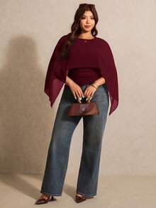 Elaquor Áo kiểu nữ màu nâu cổ shawl, áo sơ mi thanh lịch cho nữ, trang phục thường ngày cho nữ, trang phục đón năm mới cho nữ, thích hợp mặc hàng ngày, đi chơi, đi làm mùa thu/đông, áo tay cánh dơi, áo màu nâu cà phê, áo màu nâu đậm - Màu Đỏ Sâu - Xem 5