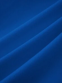 Manfinity Joysei 男士字母压纹休闲百搭日常短袖T恤 - 寶藍色 - 查看 4