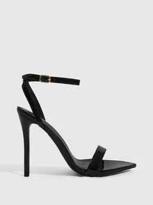 CUCCOO SZL Giày sandal cao gót mũi nhọn gợi cảm dành cho nữ - màu đen - Xem 3