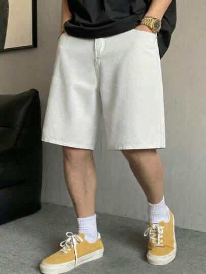 Thời trang nam tuổi teen phong cách thường ngày Y2K vintage cá tính, quần jeans ống rộng màu trắng thoải mái, phù hợp với trang phục hàng ngày và mùa xuân hè, trang phục dự tiệc, lễ hội và thời trang đường phố.