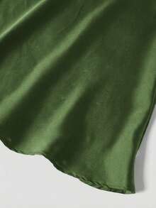 Firerie Plus Size Women Solid Color Casual Versatile Daily Wear Skirt - Green - View 6