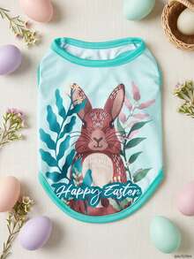 PETSIN 1 pieza Chaleco de mascota de conejo verde de Pascua para gatos y perros - Multicolor - Ver 1