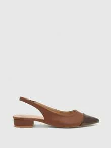 CUCCOO BIZCHIC Women Shoes Classic Fashion Women's Shoes Color Block Splicing Elegant Wear Workplace Office Commute Comfortable Women's Shoes - Brown - View 2