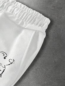 ROMWE MEN Street Life Quần nỉ rộng in họa tiết phong cách đường phố dành cho thiếu niên nam. - Nhiều màu - Xem 5