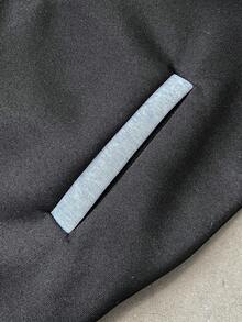 Manfinity Roghcode Chaqueta de béisbol casual para hombre con parches de color contrastante y bordado, para otoño/invierno - Gris Claro - Ver 3
