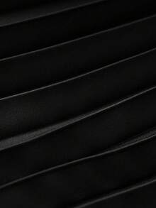 GlowEve CURVE Plus Size Solid Color Faux Pearl Detail Pleated Elegant Midi Dress Women's Formal Evening Dress Pearl Decoration Dress Beautiful Dresses For Special Occasions Prom Dresses For Women Elegant Pleated Long Dress - Black - View 6