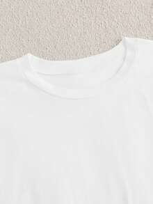 Mercer Haus 2025 新款男士休闲圆领无袖宽松时尚街头嘻哈背心 - 白色 - 查看 3