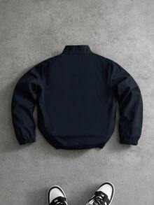PAVTROS Chaqueta con cremallera de moda urbana para hombres - Azul Marino - Ver 2