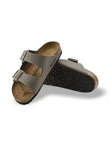 Birkenstock Arizona 凉鞋，吸汗透气，轻便耐穿，弹性好，易于清洗，适合户外日常穿着，男女通用，灰色/棕色，货号 151211 - 灰色/棕色 - 查看 5