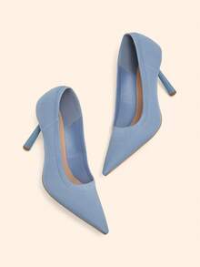 CUCCOO BASICS Sepatu Wanita Ujung Lancip, Sepatu Hak Tinggi Serbaguna untuk Perjalanan Sehari-hari - biru langit - View 3
