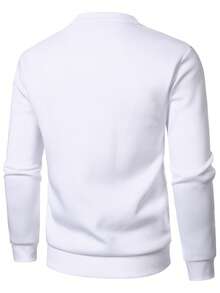 Manfinity Homme Men's Casual Patchwork Long Sleeve Sweatshirt, Versatile For Daily Wear - Multicolor - View 2