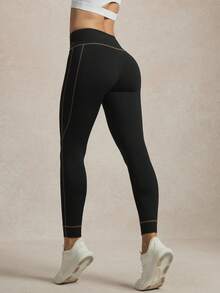 Activina High Waist Seamless Sports Leggings - Blue - View 7
