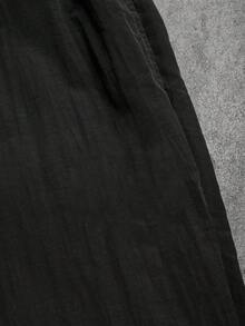 Sport MetroGents Quần thể thao nam mùa hè in họa tiết, cạp chun, có dây rút - màu đen - Xem 4