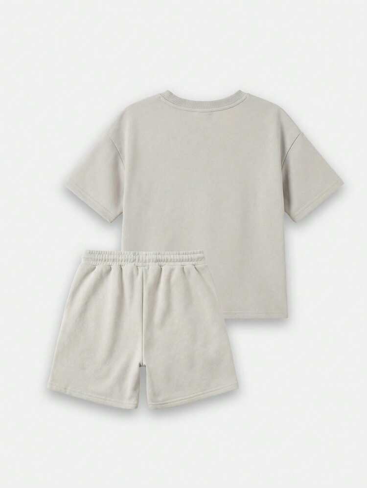 Oversized T-Shirt And Shorts Co-Ord Set