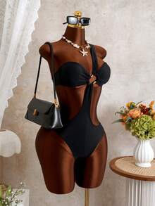 Swim SXY Áo tắm một mảnh hở lưng gợi cảm dành cho nữ - màu đen - Xem 10