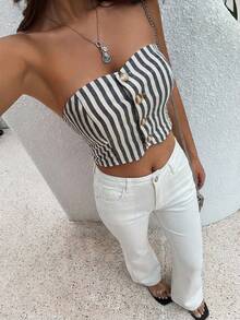 DAZY Women's Casual Flare Jeans, Street Style, Suitable For Summer, Spring, Autumn Y2k - White - View 4